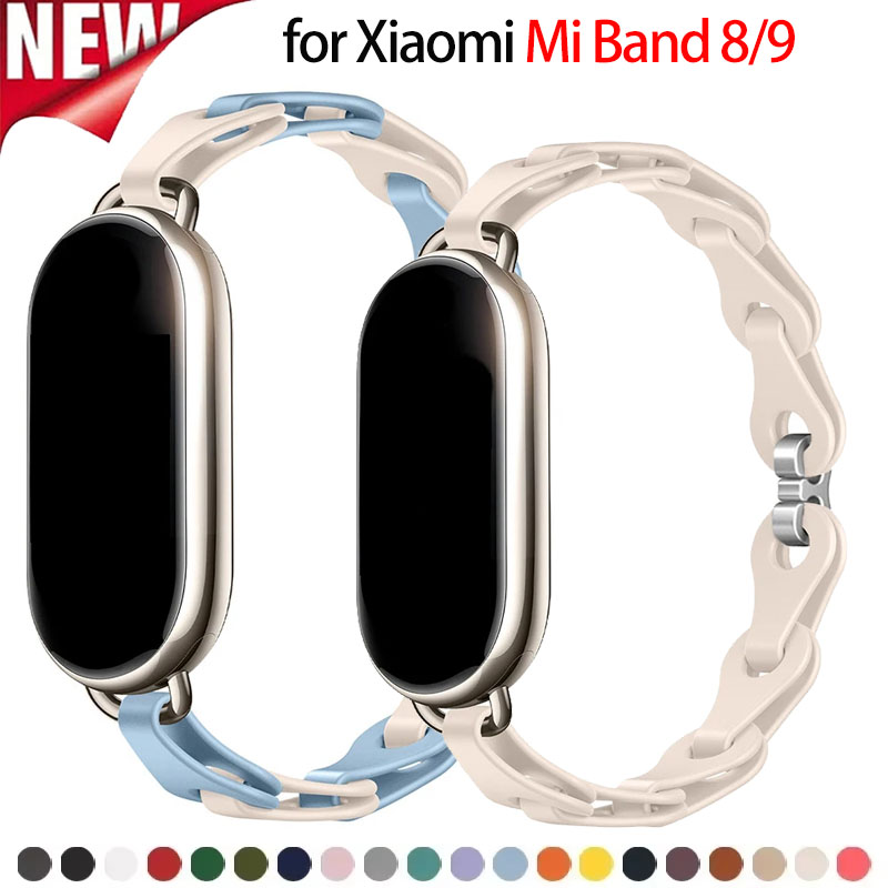 Original Stainless Steel Strap for Mi Band 9 Fashion Style Metal Bracelet for Miband 8 NFC Quick Release Replacement Band