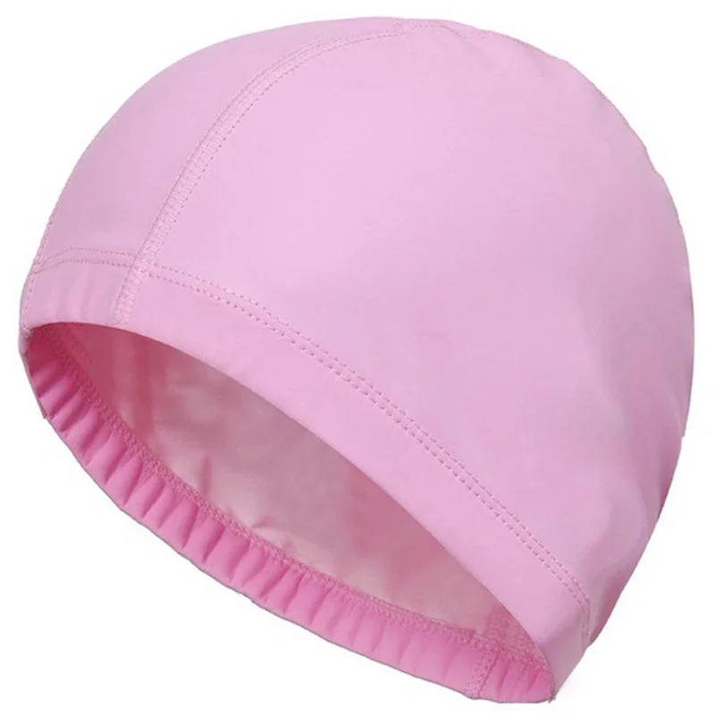 New Waterproof PU Fabric Protect Ears Long Hair Water Sport Swim Pool Swimming Bathing Caps Hat Universal for Men Women