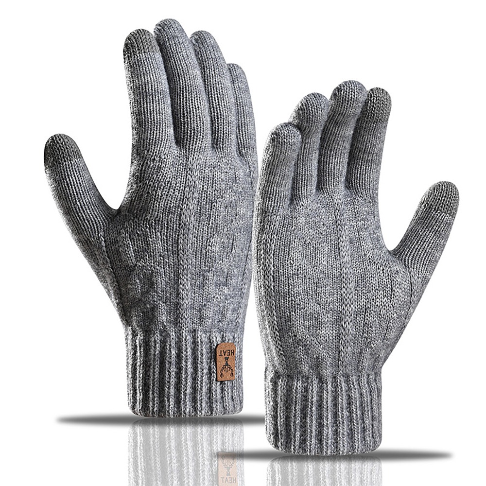 1Pair Cotton Winter Gloves Sensitive Touch Waterproof Windproof Touchscreen Gloves Zipper Winter Warm Cycling Gloves Mittens