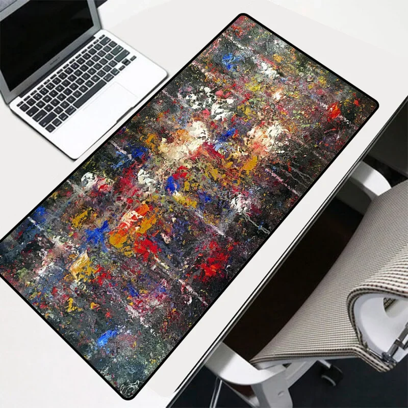 Large Mouse Pad Multicolored Oil Painting Mousepad Computer Notebook Office Game Accessories Mouse Pad Desks Extended Pad Setup