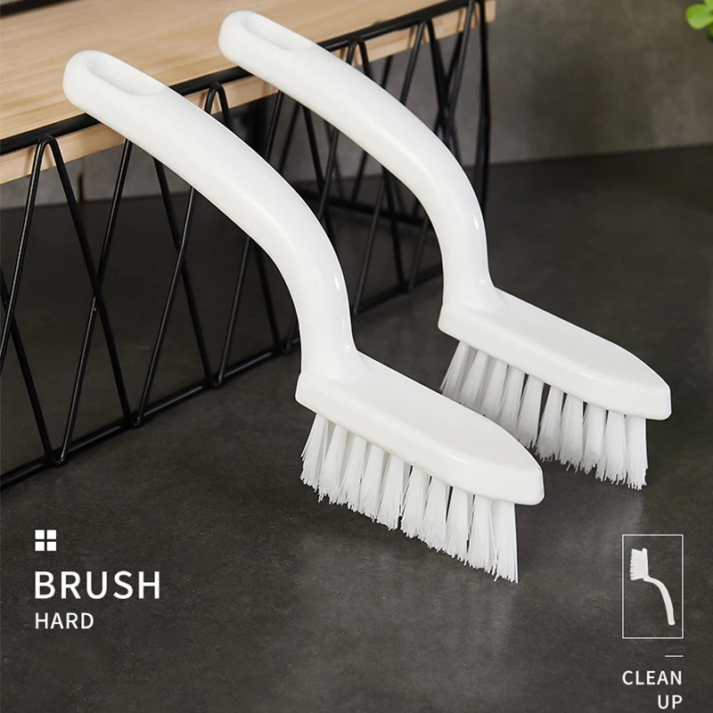 4 In 1 V-Shape Scrubber Brush Kitchen Bathroom Tile Floor Gap Cleaning Brush Window Groove Wall Corner Toilet Brushes Tools