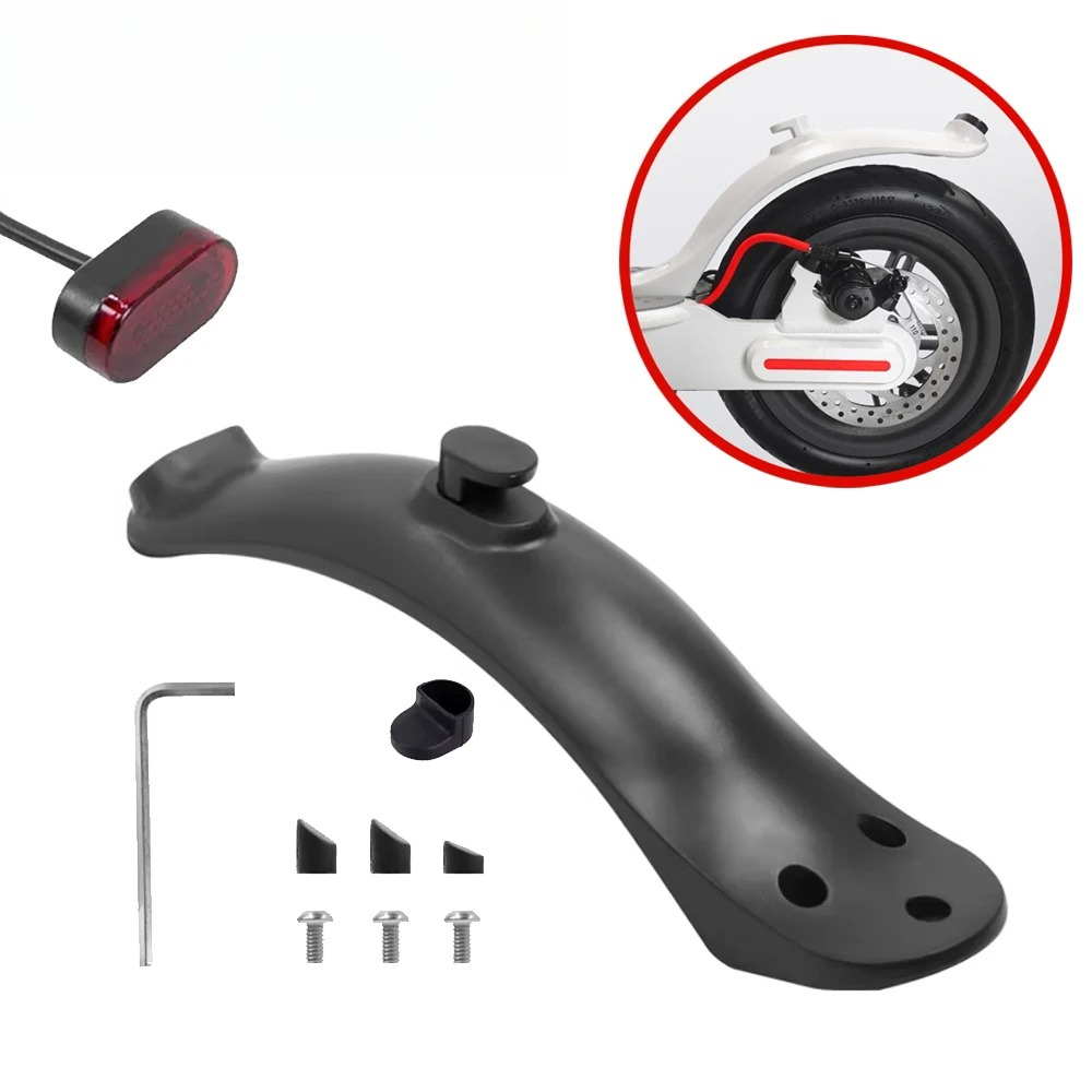 Fender Silicone Plug Upgraded Splash Fender Short Ducktail for Xiaomi M365/M187/Pro Rear Mudguard Back Wing E-Scooter Accessory