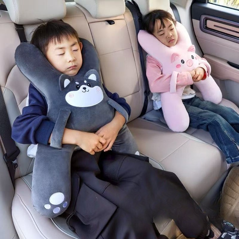 Car pillow for children's sleep in the back seat, car headrest, lumbar support, anti pinch neck sleeping pillow