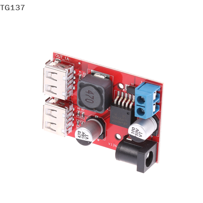 1Pcs DC-DC Step-down Converter 3A Voltage Regulated Power Module 9V 12V 24V 36V To 5V 3A Double USB Charge Car Charging Solar