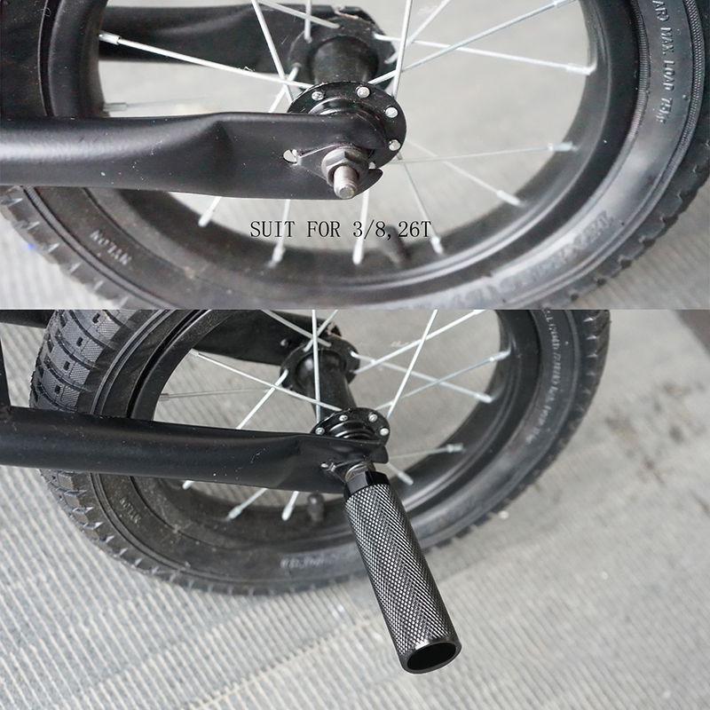 1pc Foot Rest Lever BMX Bike Fit 3 8 Inch Metal Alloy Rear Axle Pegs Antislip Lead Foot Rest Connecting Rod Bicycle Accessories