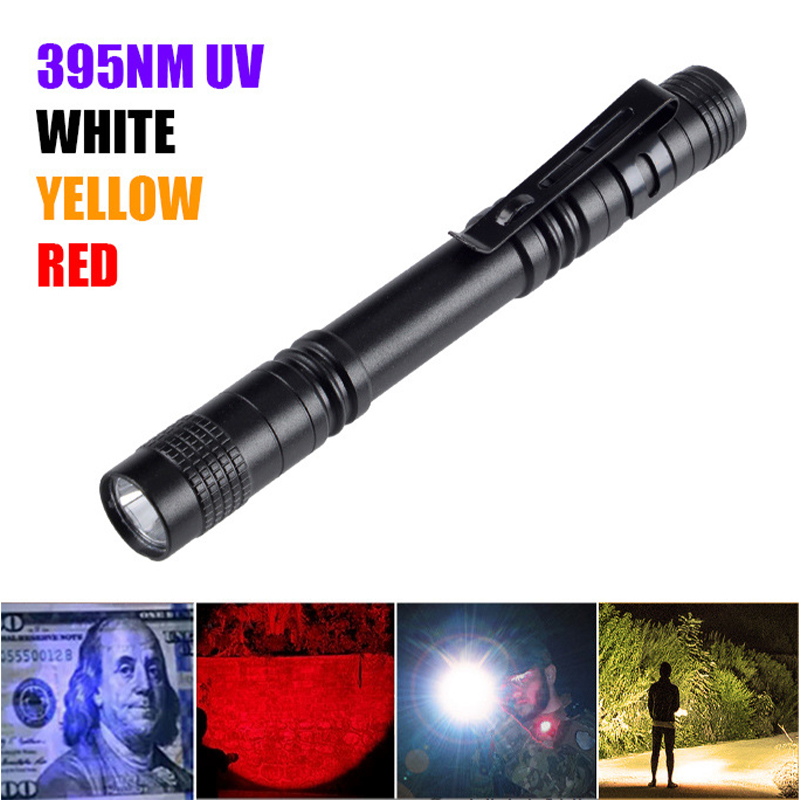Mini LED Flashlight Portable Violet Light Pet Urine Scorpion Detector UV Lamp UV Flashlight 395nm Ultraviolet Torch With