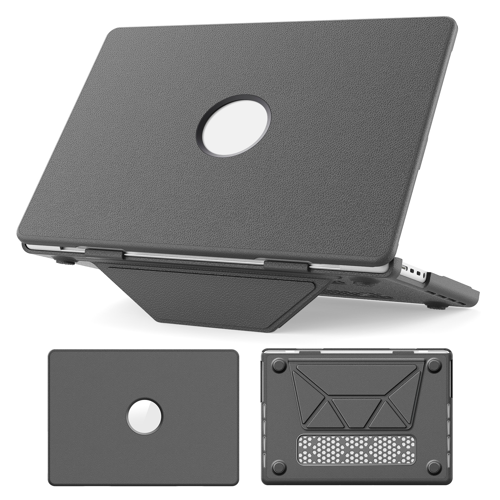 For MacBook Air 15 Case 2026 Model A3448 M5 M4 M3 M2 PU leather Laptop Stand for MacBook 2020-2025 Air 13.6 Pro 13 14 16 Pro Max