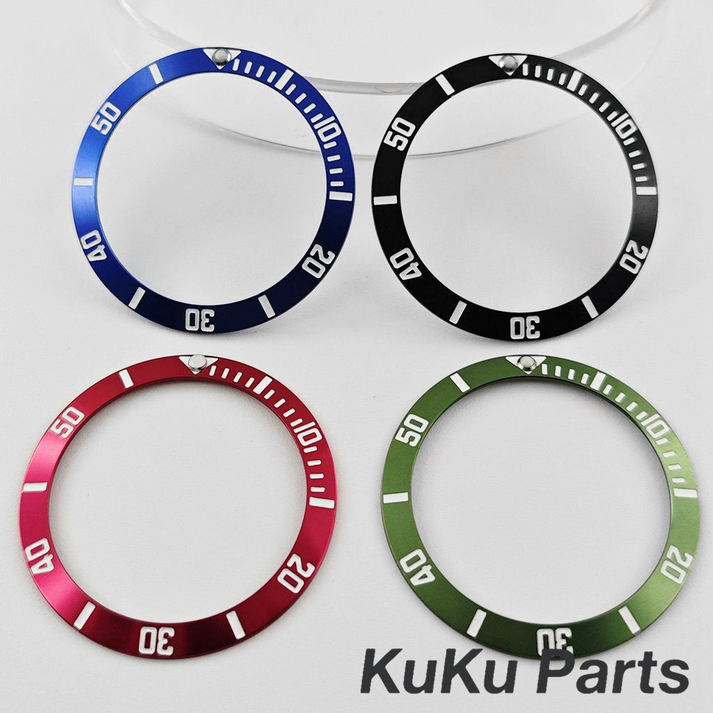 Superior Sloping 38MM Diving Aluminum Watch Insert Watch Replace Watch Bezel Inserts Ring Slope NH35 NH36 NH34 Men Watch Part