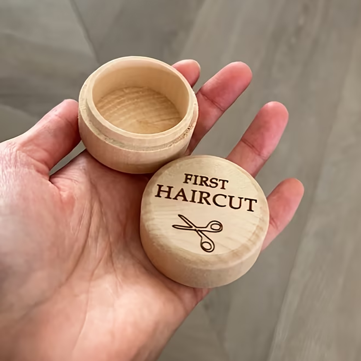 Natural Beech Wood Baby Fetal Hair Keepsake Box | Portable Memory Storage, Minimalist Lightweight for New Parents