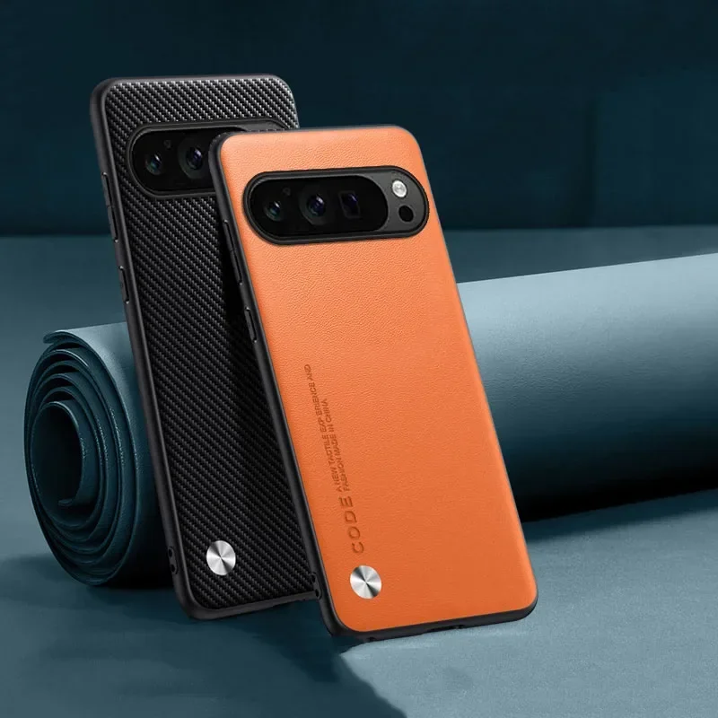 Luxury Leather Phone Case for Pixel 10A 10 XL 9A 9 Pro XL 8Pro 7 6 Pro 8A 7A 5A 4XL Plain Skin Shockproof Soft Back Cover