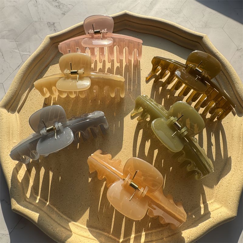 1pc New Jelly colored Dragon Bone Grip Clip Elegant Hairpin Bundle Shark Clip Headpiece Hair Accessories