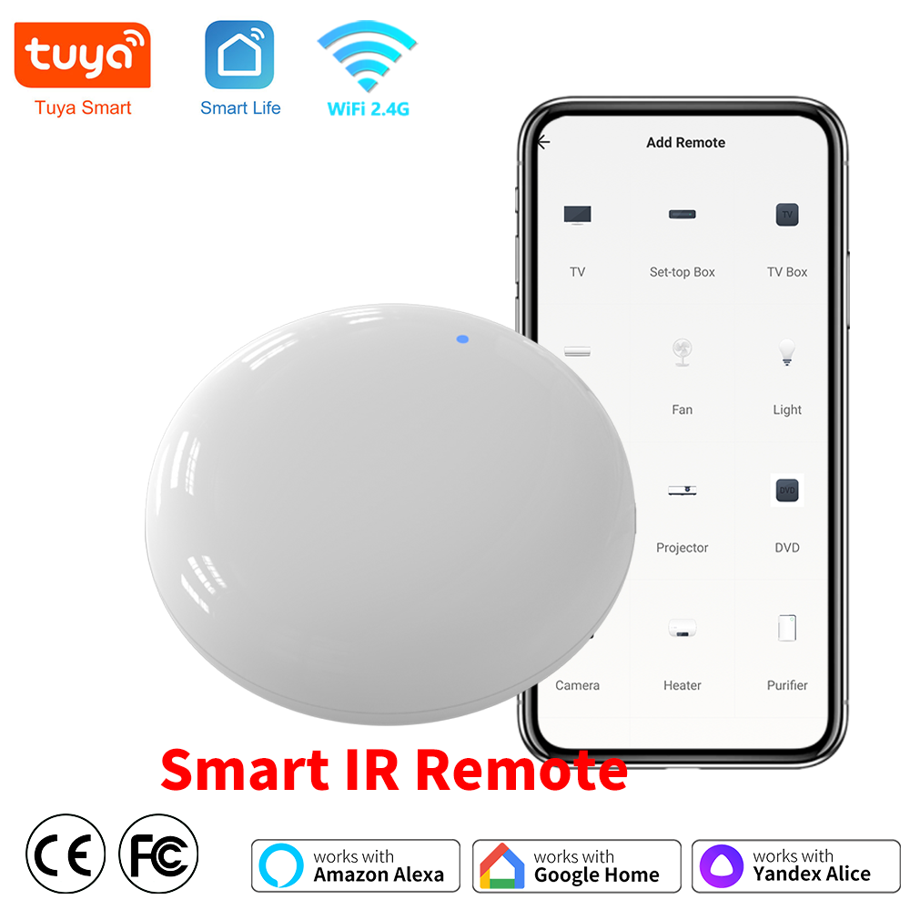 Tuya WiFi IR Remote Control Smart Universal for TV Air Conditioner Alexa Remote Control Work with Home Yandex