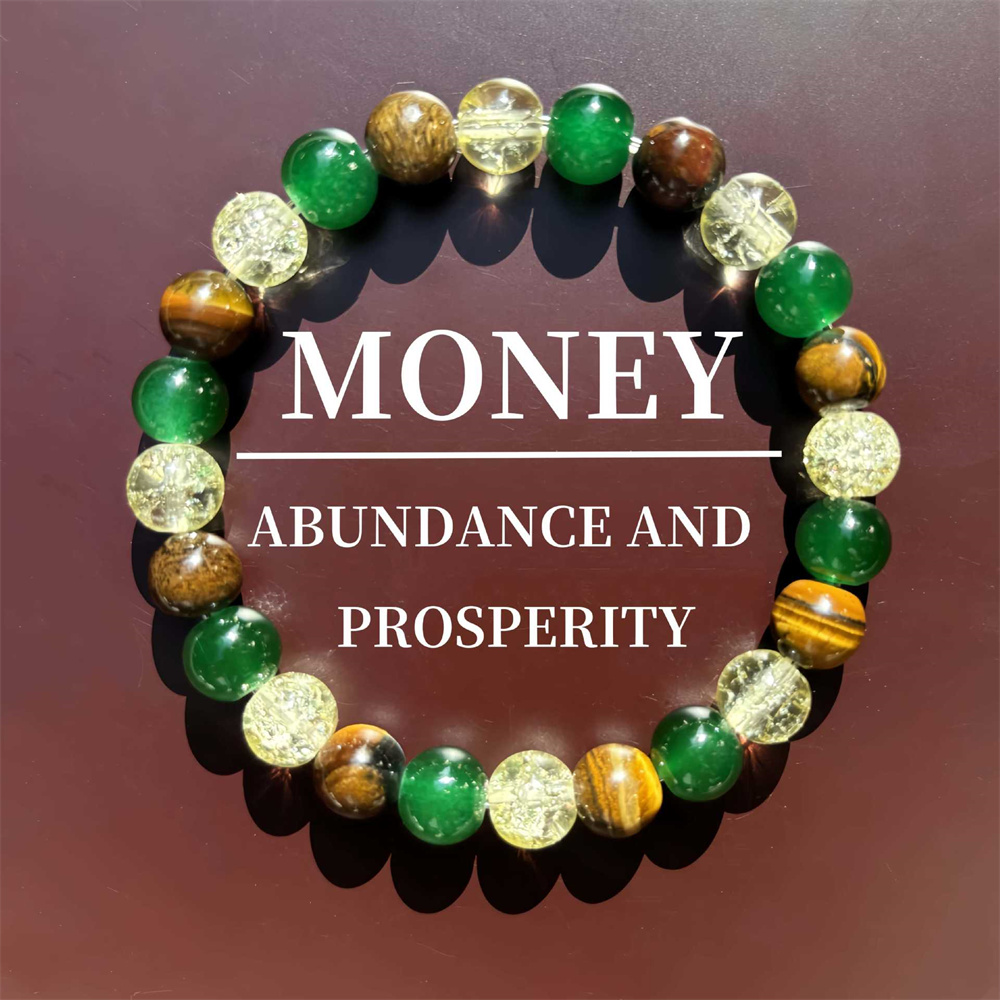 1pc/ Attract Wealth and Prosperity Bracelet Made of Natural Stone with Wooden Beads Handmade Bracelet Men Women Jewelry Fashiona