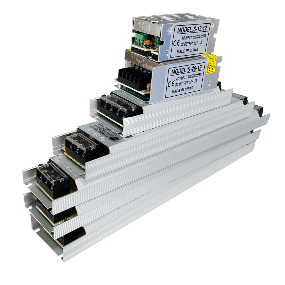 12V 24V Ultra-thin Strip LED Power Supply SMPS 12V24V AC-DC 220V TO 12V 24V 60W 100W 120W 300W 400W Switching Power Supply