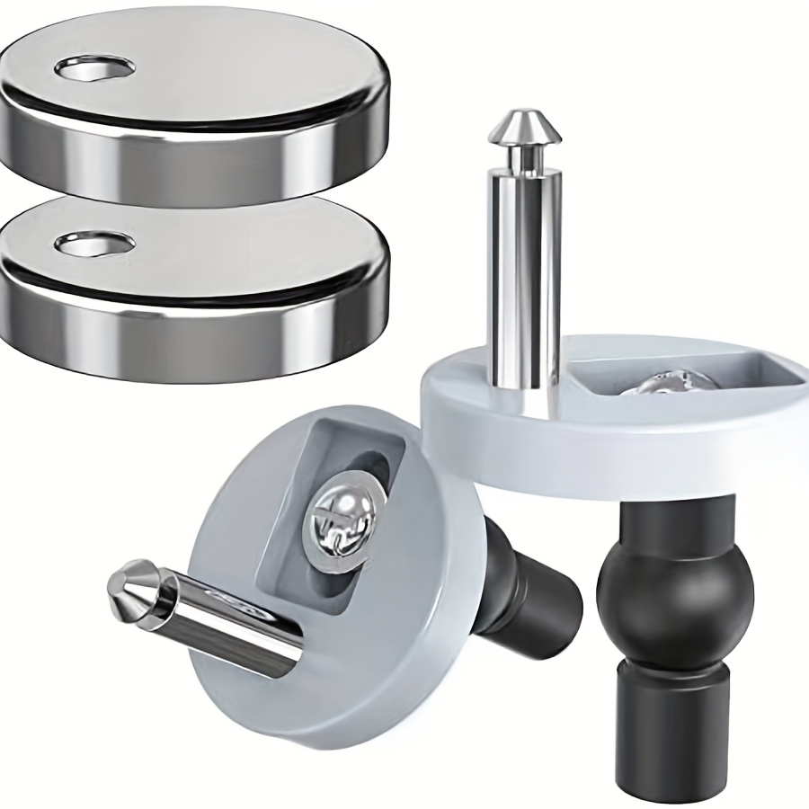 2 pcs / Stainless Steel Toilet Lid Top Fixed Hinge, Household Hardware Toilet Seat Hinge, Flexible Release, Quick Installation R