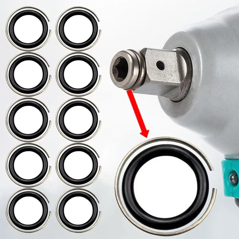 10/20PCS 1/2 inch Retaining Ring Clip With O-Ring Socket Impact Wrench Snap Ring Durable Anti Detachment