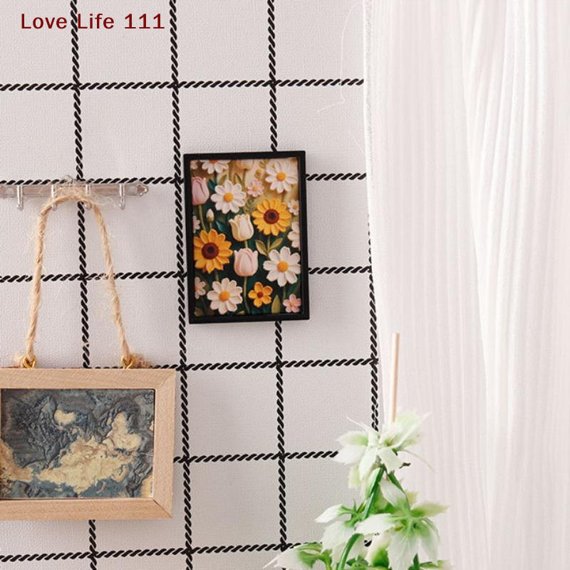 New 3Pcs Dollhouse Miniature Picture Frame Mural 1:12 Scale Mini Craft Picture Playing House Ornament Kids Toys