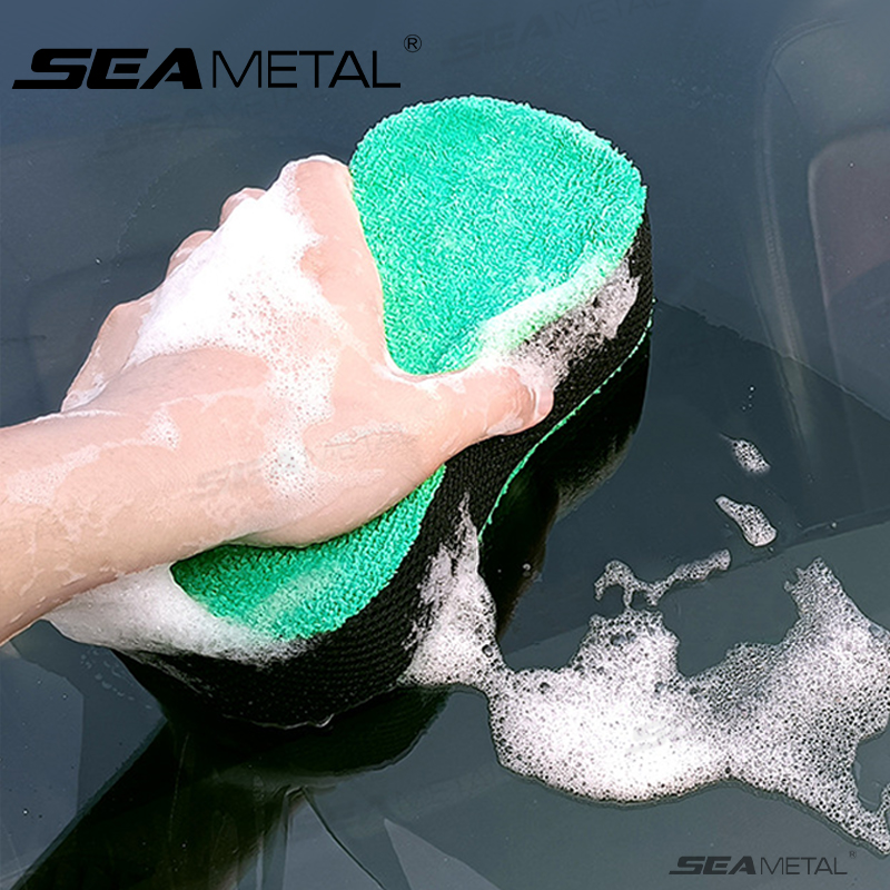 SEAMETAL Large Sponge Car Towel Cloth Cleaning Motorcycle Sponge Coral Honeycomb Sponge Sponge High Density Clean Sponge Block