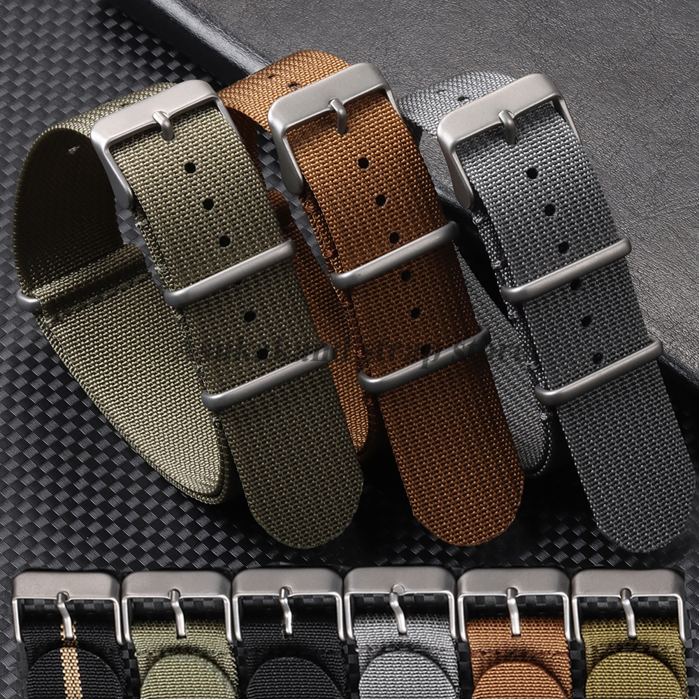 18MM 20MM 22MM Ribbed Strap for Watchband for Nylon Watchstrap For Ballistic Fabric Replacement Accessories