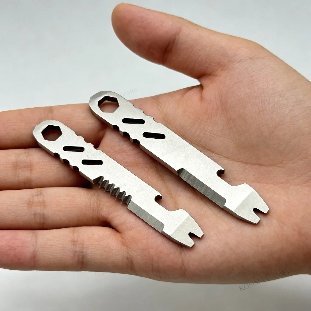 Mini Multifunctional Tainless Steel Pry Bar,EDC Hex Wrench, Bottle Opener, Portable Outdoor Bicycle Repair Tool
