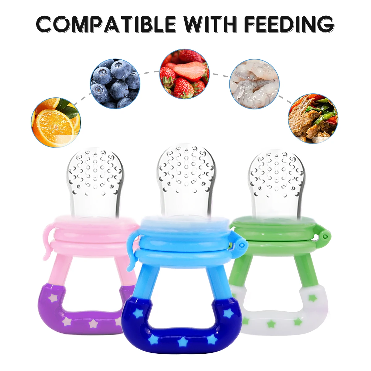 1pcs Fruit&Vegetable Feeder Silicone Baby Pacifier Pacifier For Grind Fruits and Vegetables for Baby Meal Feeding