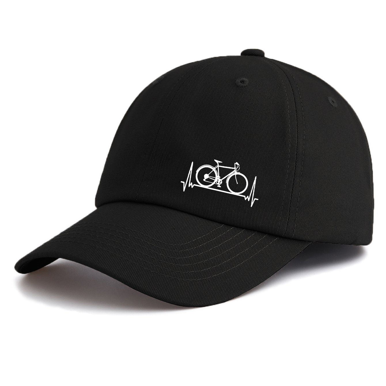 1pc Bicycle Print Baseball Cap for s,Minimalist Retro Style Casual Soft Adjustable Dad Hat,Perfect As
