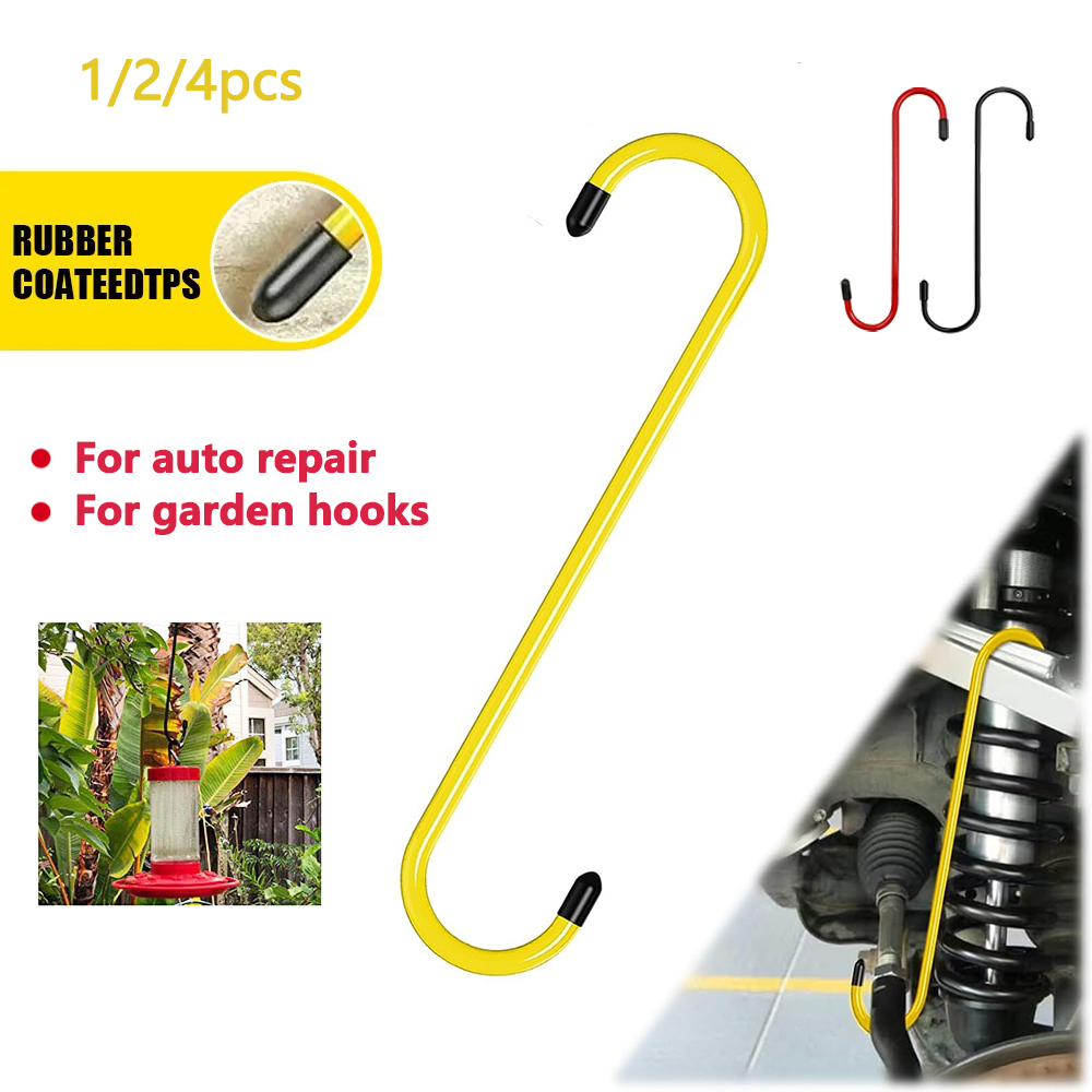 Brake Caliper Hook, Car Caliper S Shape Hanger Hooks Suspension Disc Service Brake Pad Replacement Parts Help Compress Piston Re