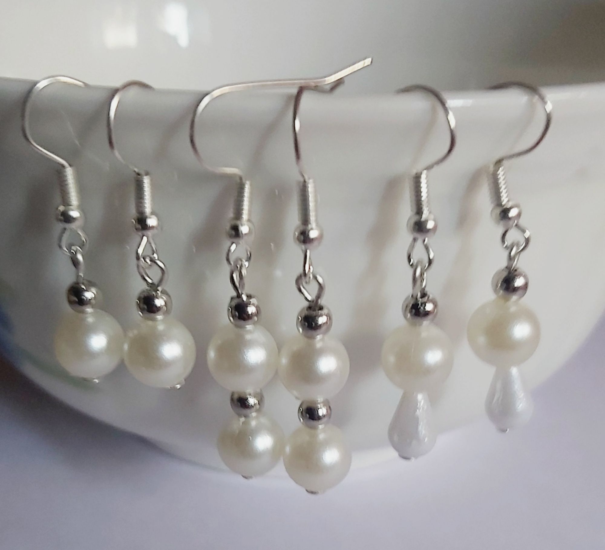 Pearl Hoop Earrings For Women