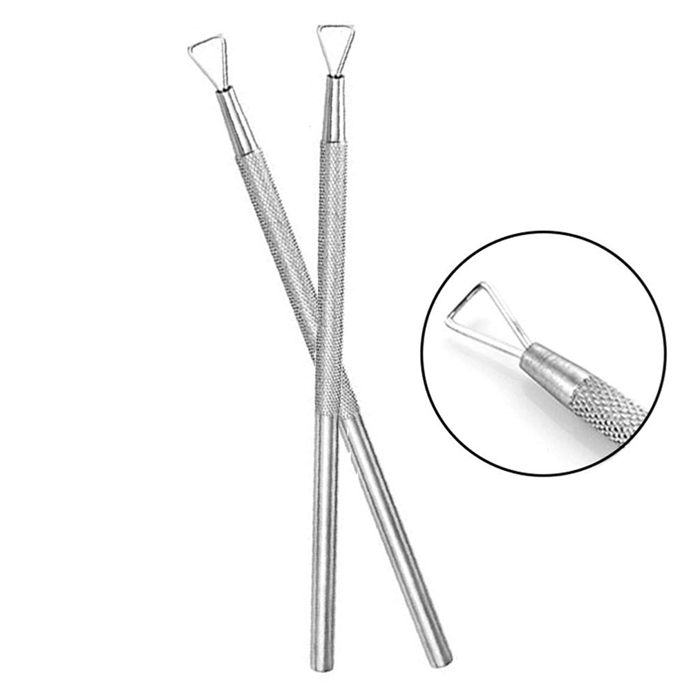 YIKOOLIN Stainless Steel Nail Cuticle Pusher Gel Polish Removal Tool for Fingernails & Toenails Nail Art Care Accessory