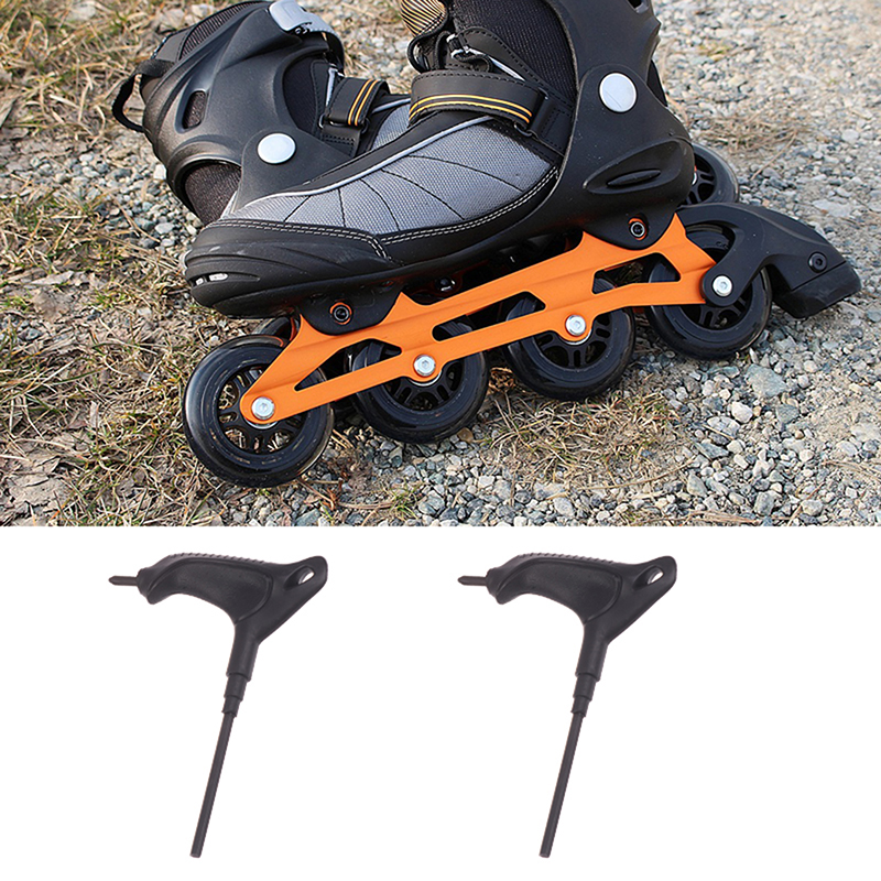 Inline Skates Shoes Toe Stop Spanner 4MM T Handle Wrench Maintenance Repair Tool Portable Screwdriver Longboard Accessory