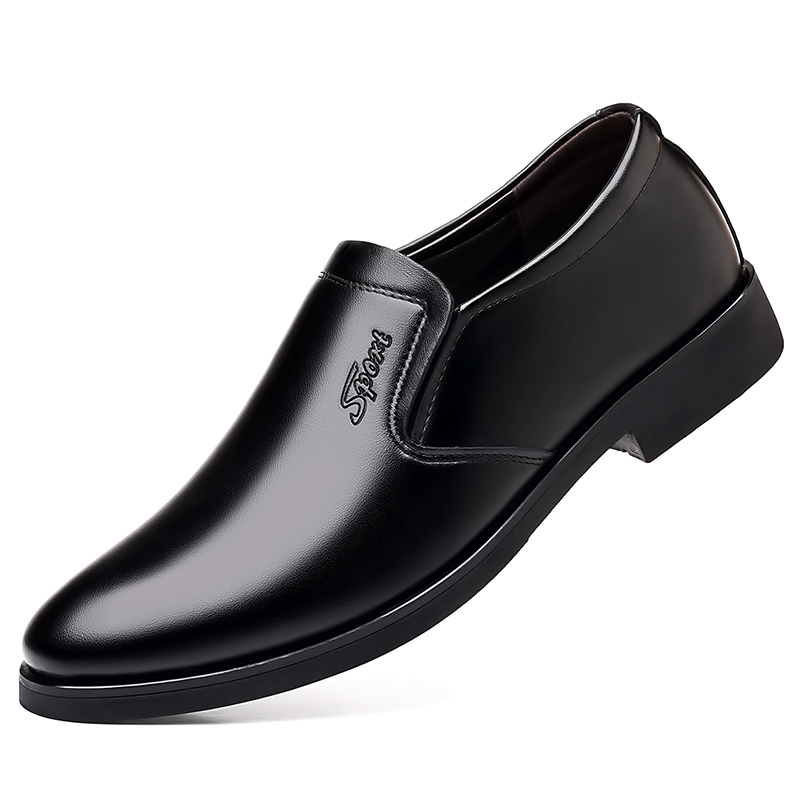 Fashion Men Formal Shoes Black Leather Casual Shoes High Quality Men's Business Shoes Slip on Loafers Comfoftable Driving Shoes