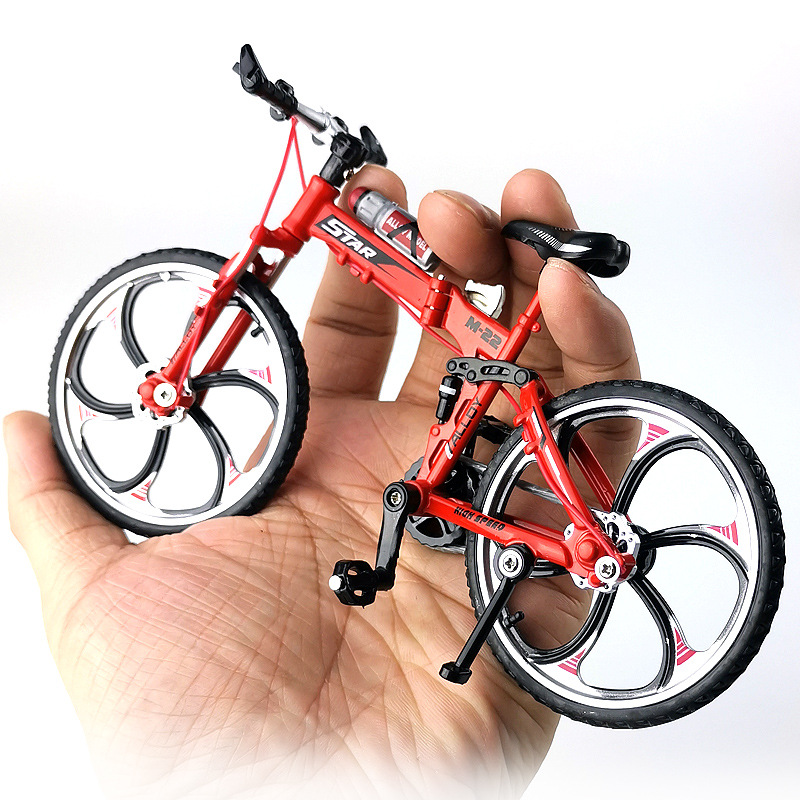 1:8 Mini Model Alloy Bicycle Diecast Simulation Metal Finger Mountain Bike Toy Die-cast Collection Toys Children