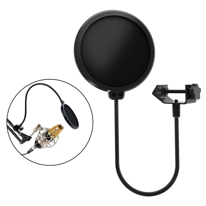 Double Layer Studio Microphone Flexible Wind Screen Sound Filter For Broadcast Karaoke Youtube Podcast Recording Accessories