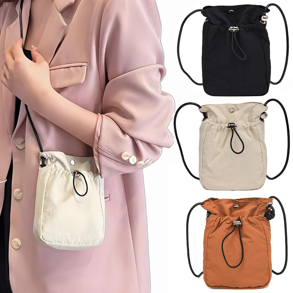Nylon Crossbody Bag Soft Mini Phone Wallet Multifunctional Square Shoulder Bag Crossbody Purse Canvas Purse Messenger Bag