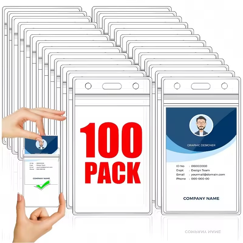 Transparent Waterproof PVC Card Holder Clip Protective Sleeve For Bank Credit Card ID Cards Slim Clear Protector Storage Cover