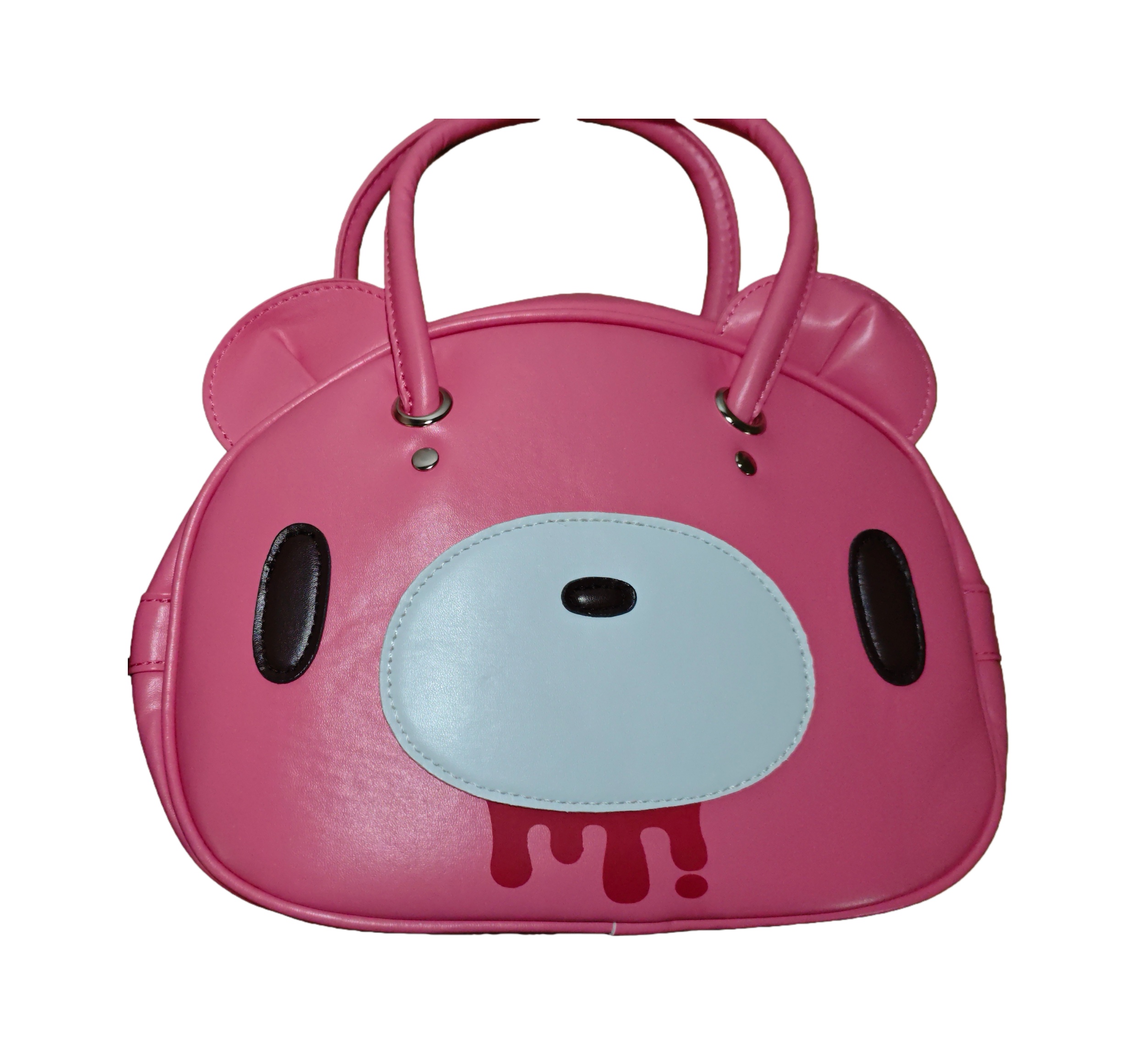 Blood Pink Bear Character Peripheral Kawaii Pink Handbag Portable Large Capacity Shoulder Bag Cosmetics Storage Bag Girl