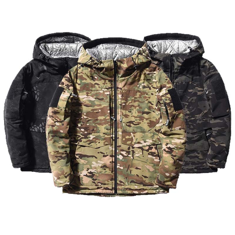 Men Parkas Heating Jackets Winter Warm Keep Hooded Hunting Coats Camo Padded Clothes Thermal Trainning Hiking Jacket jomsom jacket