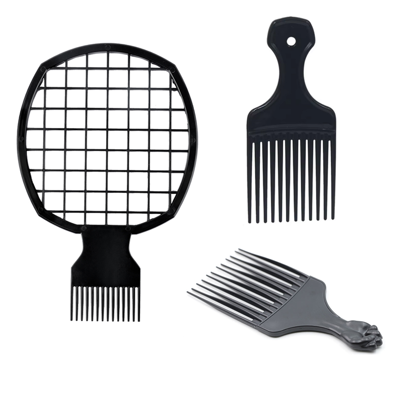 Professional Curly Hair Plastic Afro Comb Wide Teeth Pick Hair Comb Curling Net Comb Afro Hairdressing Styling Tools Women Men