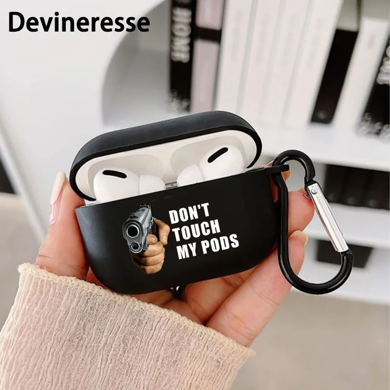 Don't Touch My Pods Airpods Pro 2nd Generation Case Earphone Cover for Airpods 2 3 Pro for Birthday/Boys/Girls