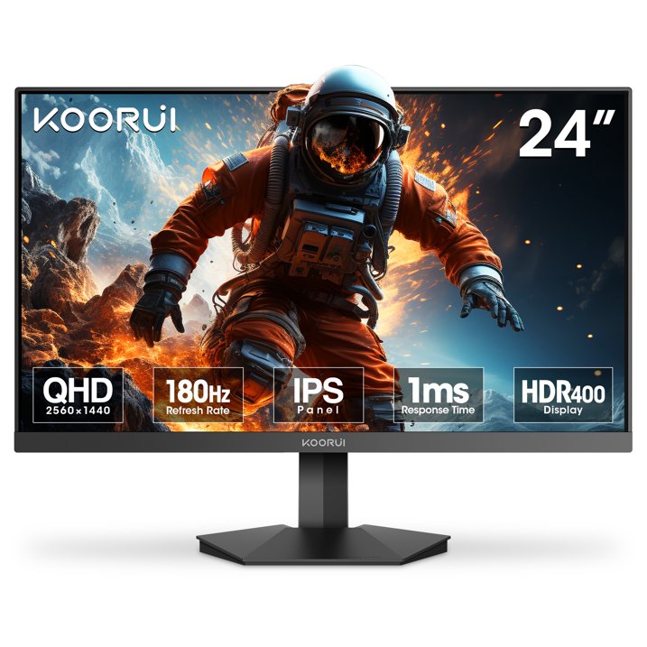 Koorui G2421V 24 Inch QHD 1440P 2k 2560*1440 180Hz IPS 1ms 125% sRGB Gaming Monitor