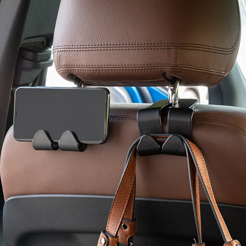 Double Head Car Back Seats Hooks Auto Seats Headrest Hanger Hook Car Rear Seat Hanging Holder Interior Hook Organizer