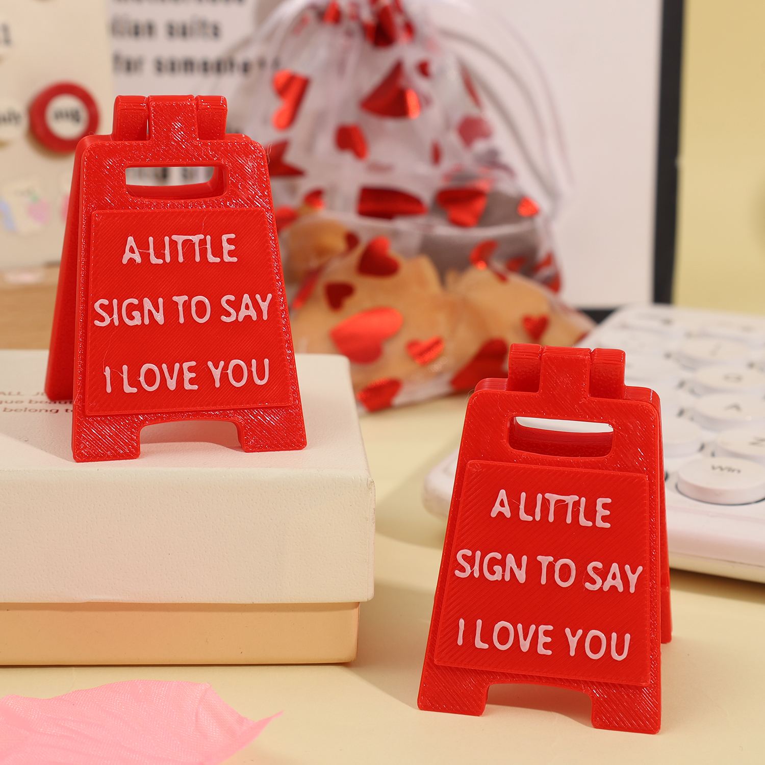 1-5pc ﻿Mini Desk Sign Decoration Craft Desk Decor Mother's Day for Exprese Love Romantic Love Sign Plaque Ornament Wedding