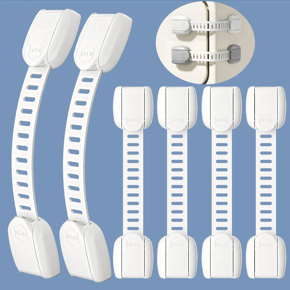 1/3/6/10Pcs Child Safety Cabinet Locks Premium Adjustable Baby Proof Drawer Latches Bathroom Kitchen Cabinet Drawer Lock