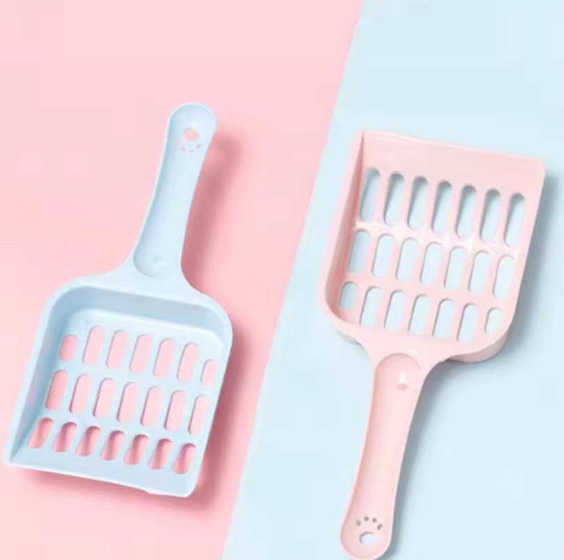 New pet cat litter shovel Candy-colored high-value horizontal handle cat toilet shovel feces cleaning cat cleaning supplies