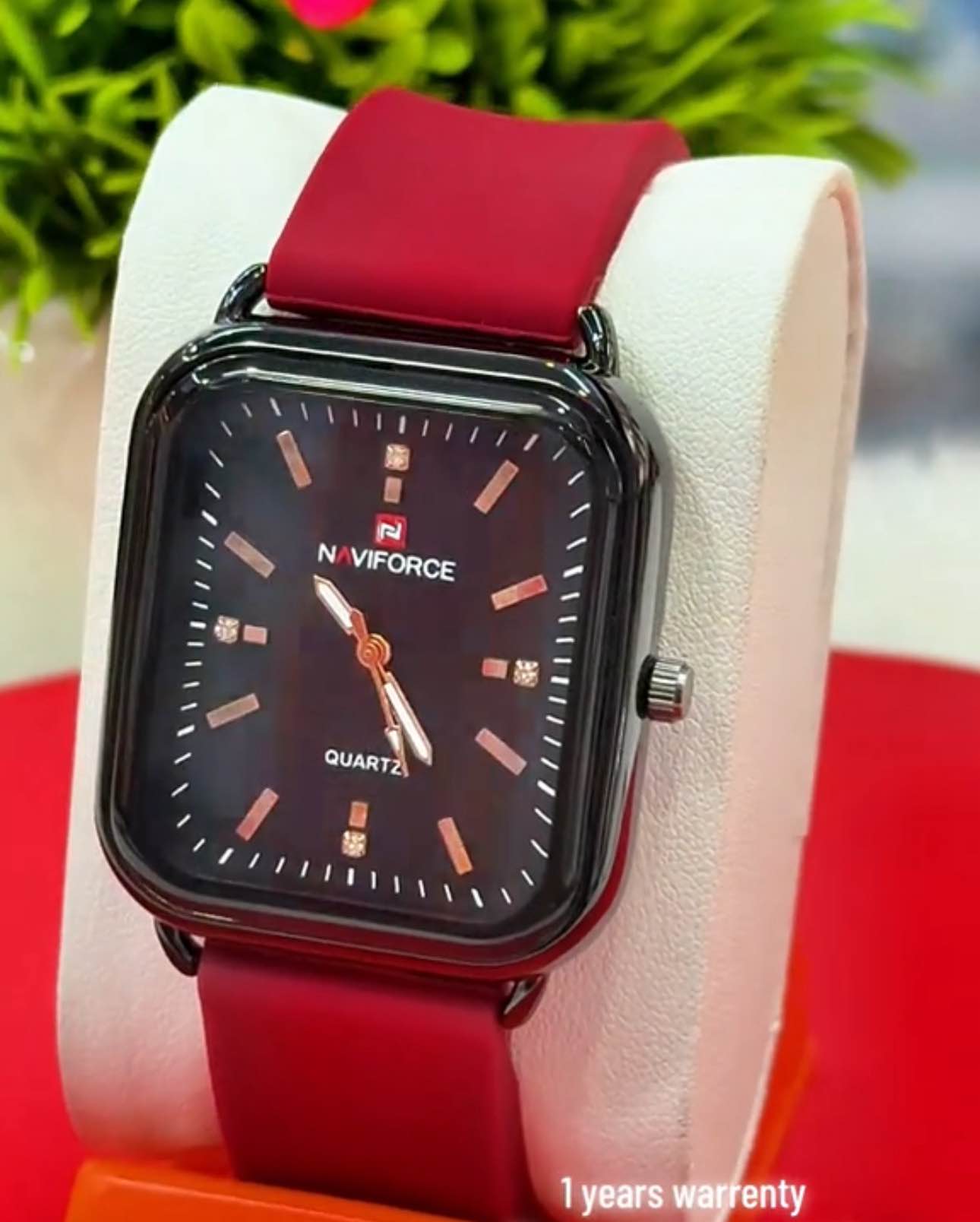 Square Dial Quartz Watch - Red | Black | Pink | Green (1 Year Warranty)