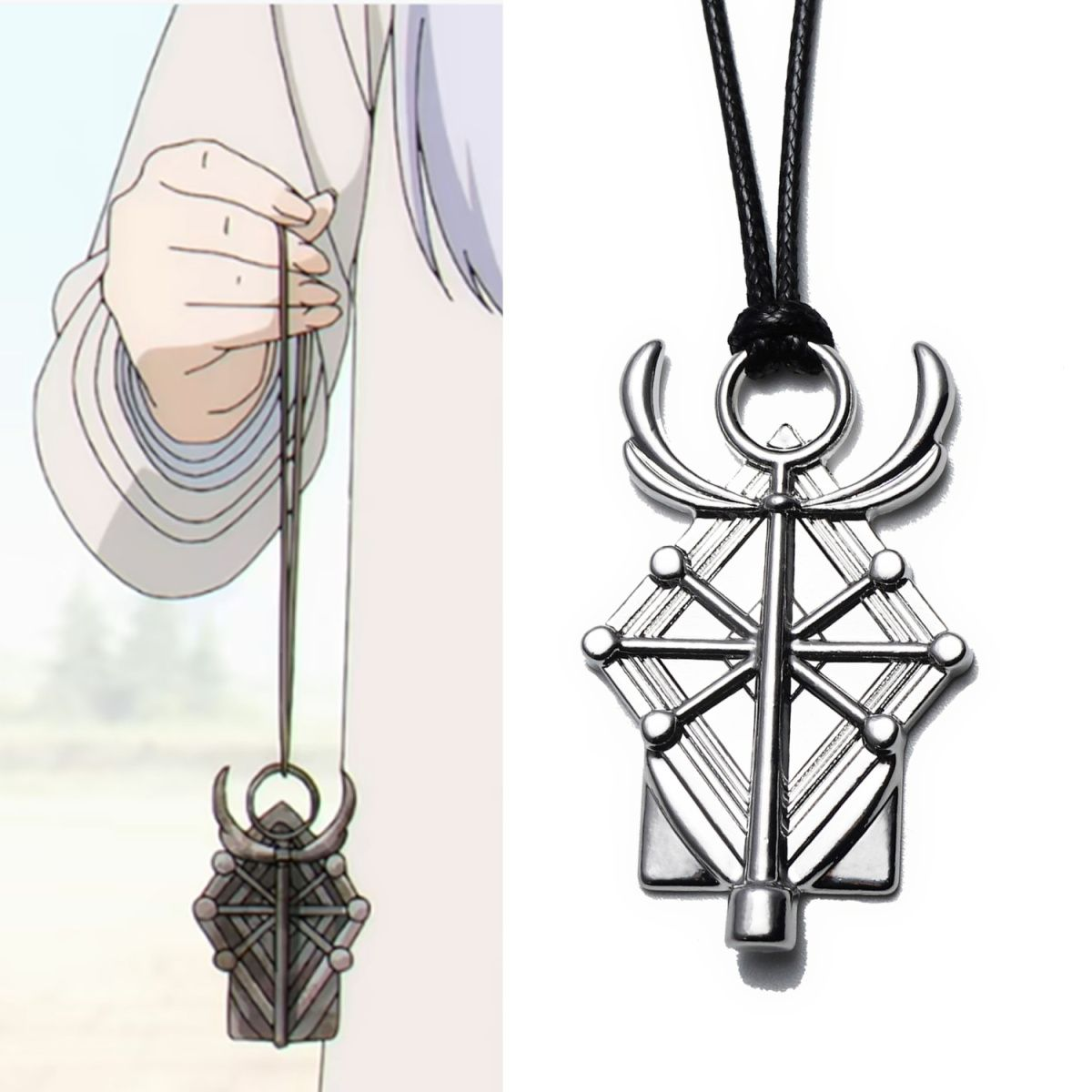 Anime Frieren: Beyond Journey's End Holy Staff Pendant Necklace Elf Cosplay Prop For Frieren At The Funeral Fans