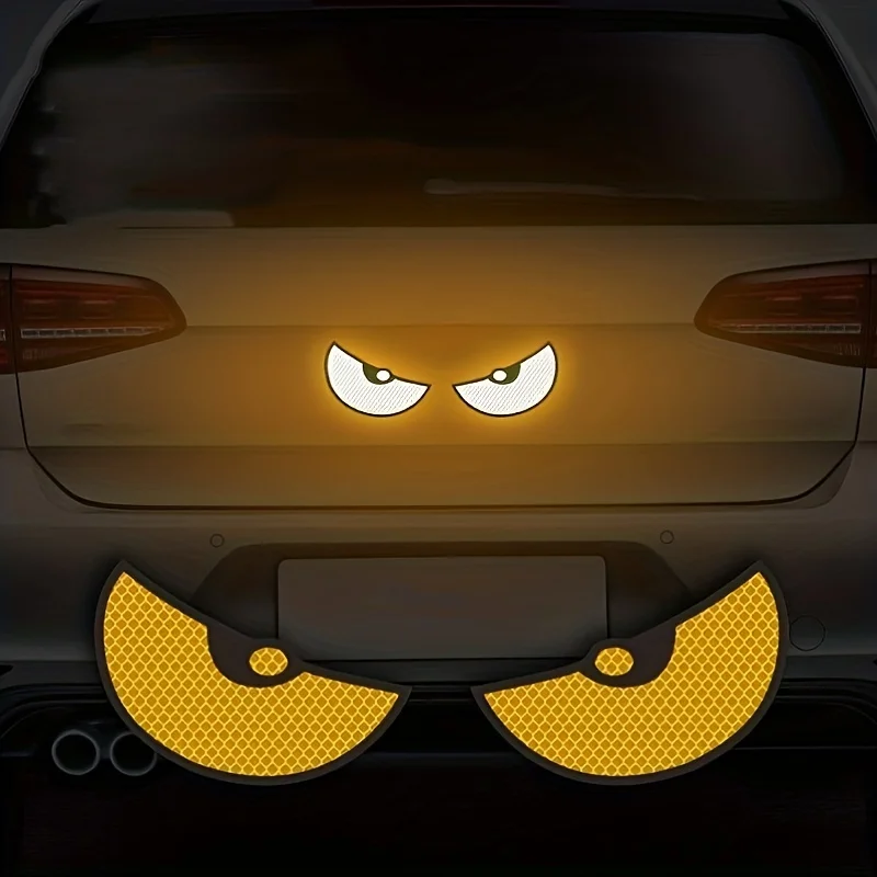 Creative Evil Eyes Pattern Night Driving Safety Decals for Auto Truck Motorcycle Helmet Sticker Safety Warning Tape Reflector dr. eyemo