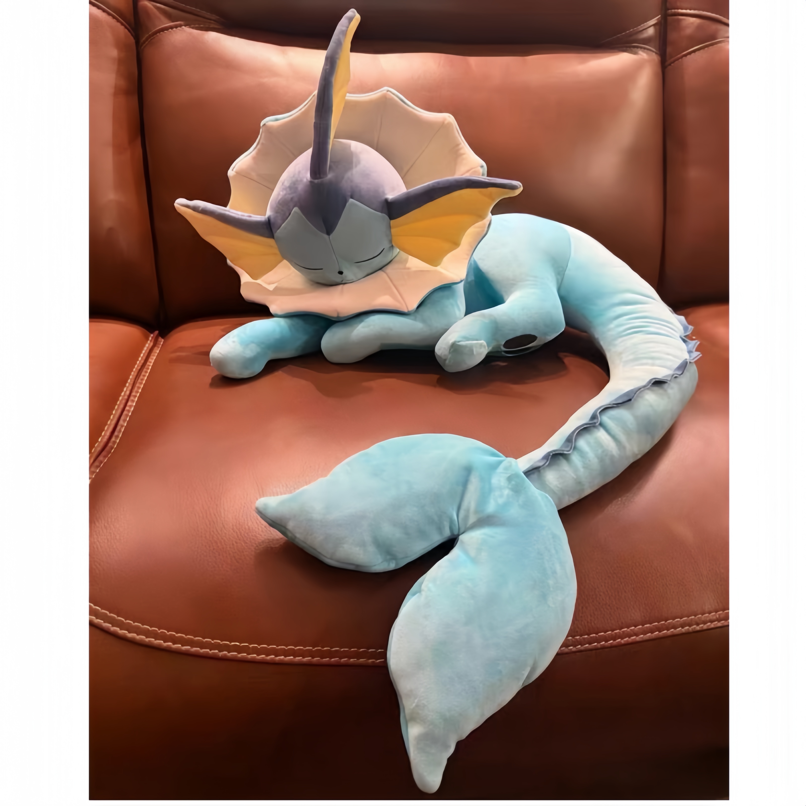 Big Size Pokemon Plush New Eevee Evoli Sleep Plush Vaporeon Pikachu Eeveelution Peluche Stuffed Toys Cartoon Soft Doll