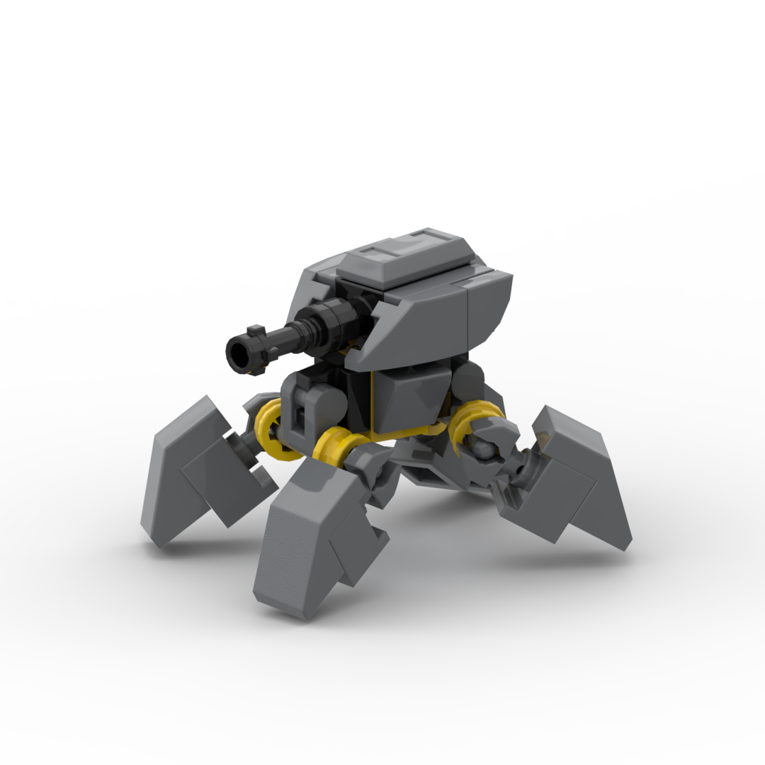 MOC Building Blocks WWII Series Quadruped Mech Robot Assembly Model Educational Toy for Boys Collectible