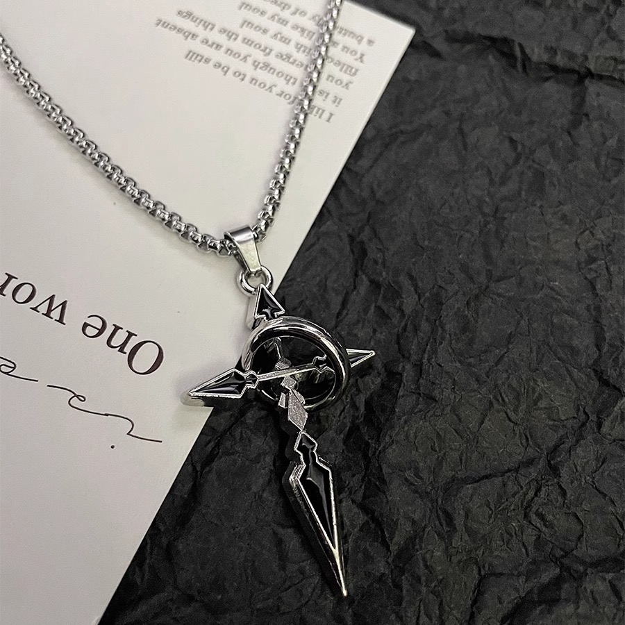 Cross Pendant Gold/Silver Plated Necklace Stainless Steel Link Chain Charm Choker Statement Men Jewelry Accessories